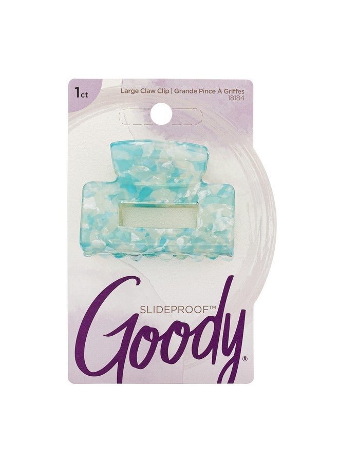 Goody Oody Large Claw Clip 1 Count Watercolor Blue For All Hair Types Great For Easily Pulling Up Your Hair Painfree Hair Accessories For Women Men Boys And Girls - Image 1
