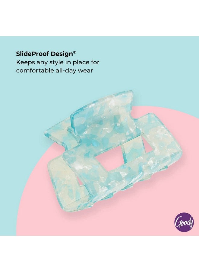 Goody Oody Large Claw Clip 1 Count Watercolor Blue For All Hair Types Great For Easily Pulling Up Your Hair Painfree Hair Accessories For Women Men Boys And Girls - Image 4