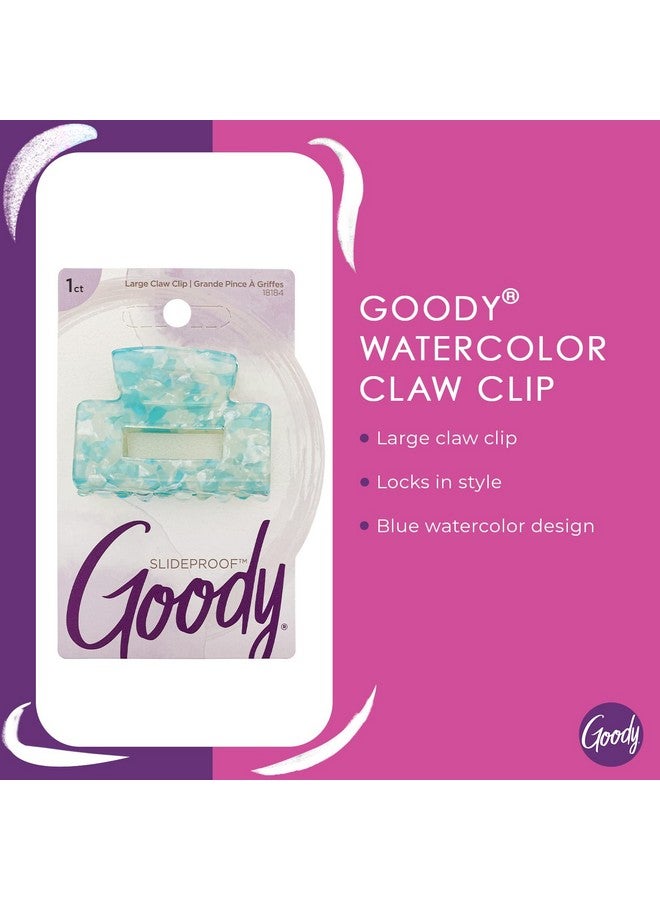 Goody Oody Large Claw Clip 1 Count Watercolor Blue For All Hair Types Great For Easily Pulling Up Your Hair Painfree Hair Accessories For Women Men Boys And Girls - Image 3