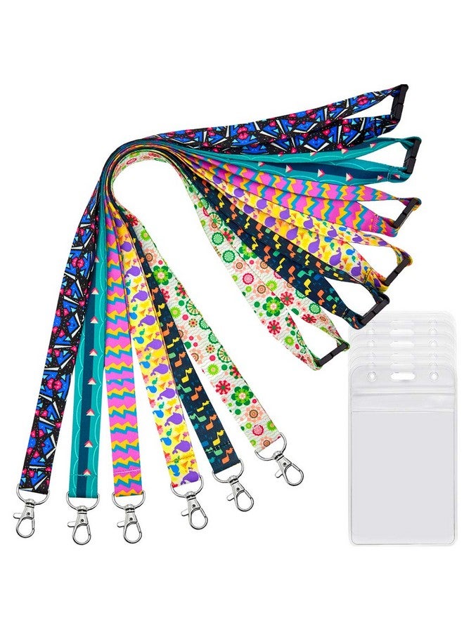 YOUOWO Lanyard With Id Badge Holder Vertical Lanyards For Keys Women Kids Cruise Ship Card Id Badges Holder Youowo Hall Pass Lanyards Cruise Lanyards Breakaway Safety Quick Release Office Neck Safety Lanyard - Image 1
