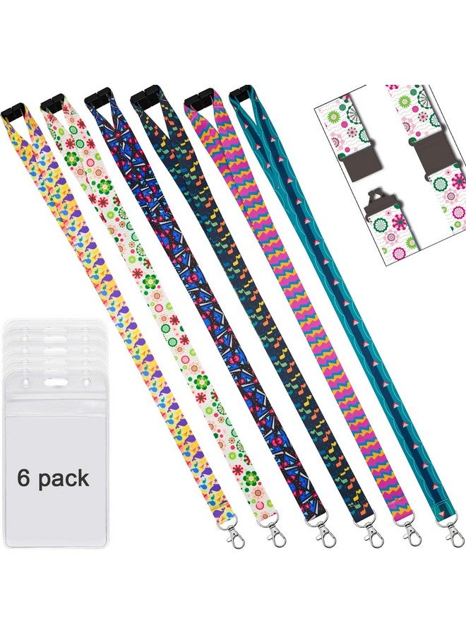 YOUOWO Lanyard With Id Badge Holder Vertical Lanyards For Keys Women Kids Cruise Ship Card Id Badges Holder Youowo Hall Pass Lanyards Cruise Lanyards Breakaway Safety Quick Release Office Neck Safety Lanyard - Image 3