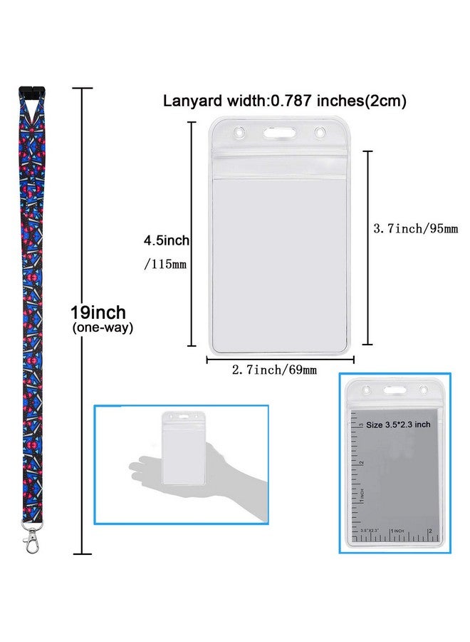 YOUOWO Lanyard With Id Badge Holder Vertical Lanyards For Keys Women Kids Cruise Ship Card Id Badges Holder Youowo Hall Pass Lanyards Cruise Lanyards Breakaway Safety Quick Release Office Neck Safety Lanyard - Image 2