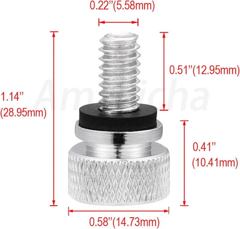 Amazicha Chrome Aluminium Seat Bolt Screw Nut Mount Kit - Image 2