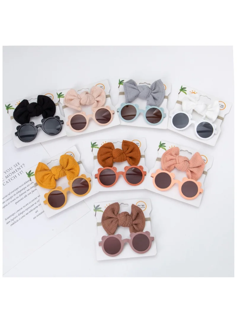 D'Daniela Aila Glasses and Headband Set For Babies and Girls - Mustard Yellow