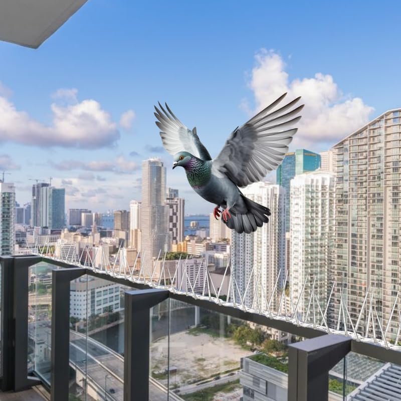 SpikeZone - Pigeon Spikes for Balcony, Pigeon Repellent, Bird Spikes for Pigeon Control (Pack of 20 Pcs) - Image 1