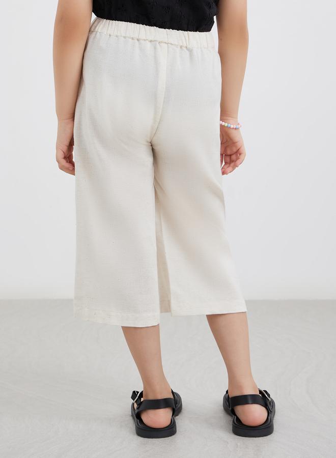 ستايلي كولوتس واسع بقماش كتان ستايلي جيرلز - Image 4