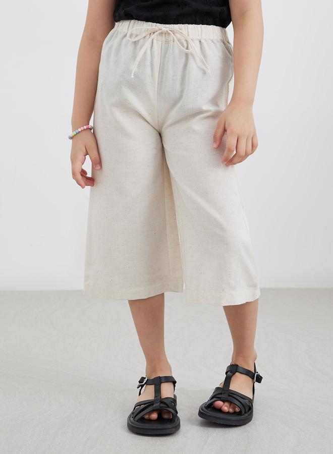 ستايلي كولوتس واسع بقماش كتان ستايلي جيرلز - Image 1