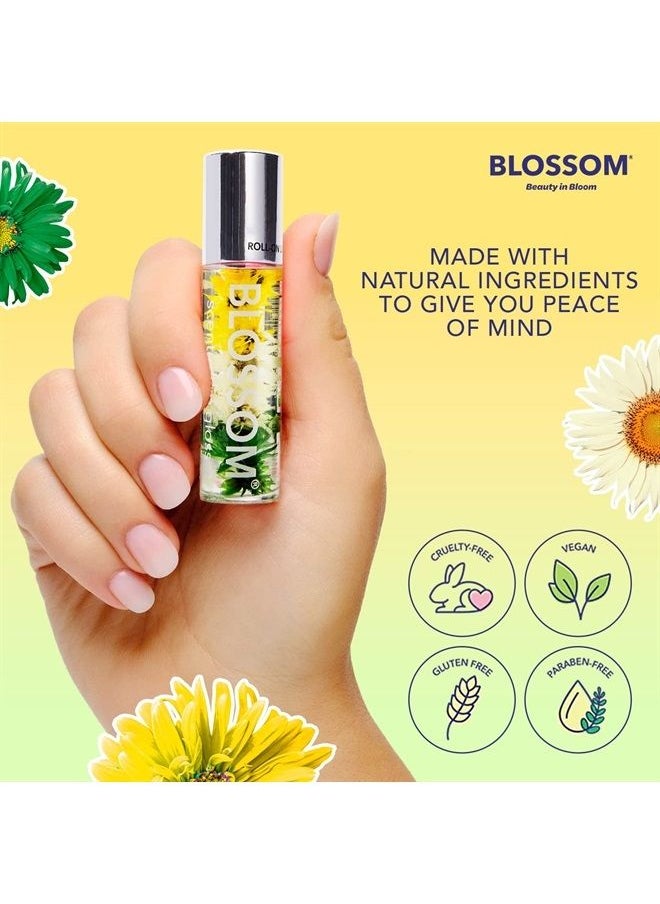 Blossom - Scented Roll on Lip Gloss, Infused with Real Flowers, Made in USA, 0.20 fl. oz./5.9ml, Pineapple - Image 1