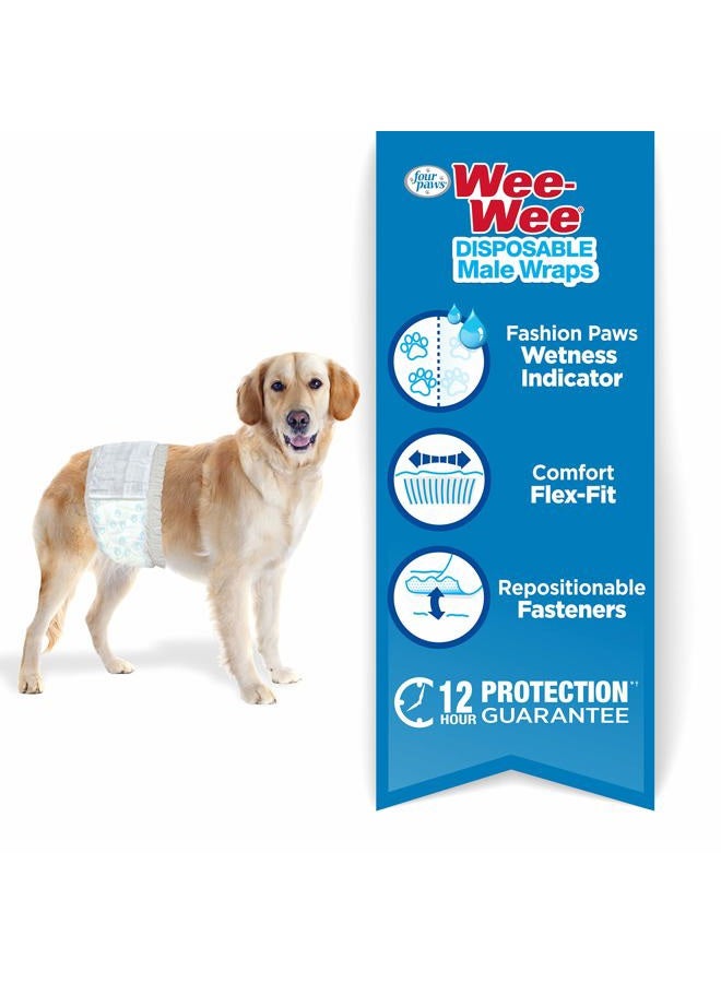 four paws أغطية ذكور الكلاب القابلة للتصرف من وي وي - مقاس متوسط / كبير (12 قطعة) - Image 3