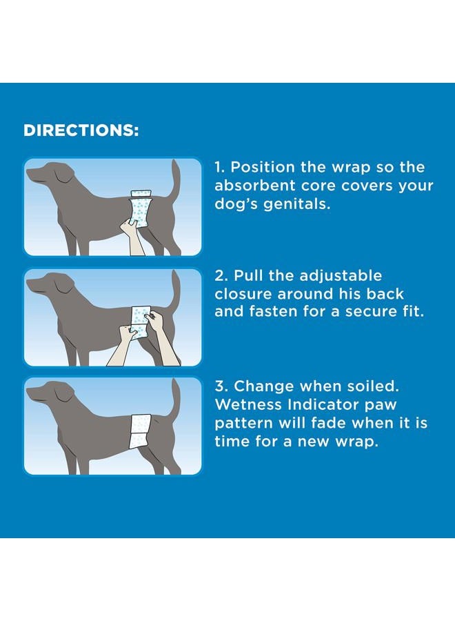 four paws أغطية ذكور الكلاب القابلة للتصرف من وي وي - مقاس متوسط / كبير (12 قطعة) - Image 5