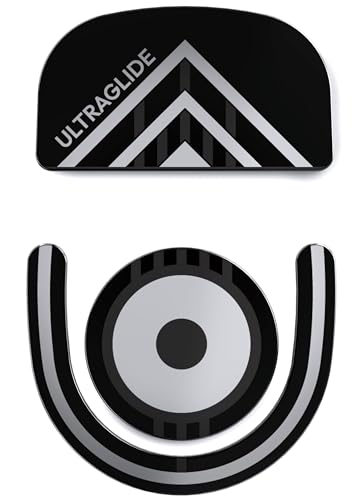 PWNAGE Ultraglide Glass Skates Feet for G Pro X 2 Superlight GPX 2, Ultra-Smooth and Durable, 3M Adhesive, fit for Gaming Mouse Black and White - Image 1