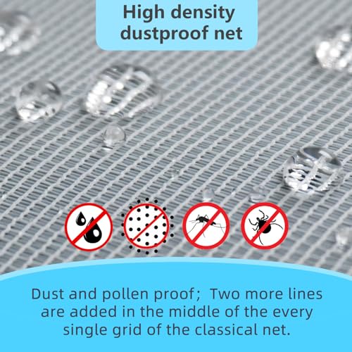 RODENET High Density Screen Pollen Proof Net Dust and Pollen Proof Screen Mesh Replacement Door and Window Mesh61x168Gray - Image 3