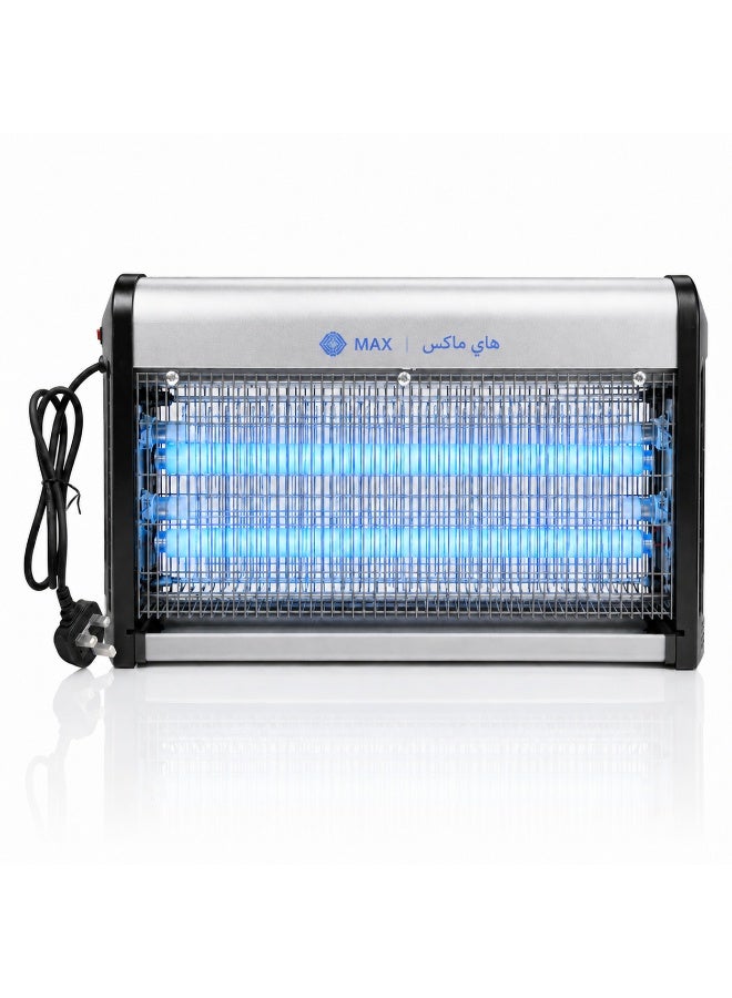 Hi Max Electric Bug Zapper & UV Insect Killer Lamp - 30W High-Voltage Mosquito Trap & Fly Killer Machine with Aluminum Housing - Chemical-Free Pest Control for Indoor - Silent Mosquito Catcher for Home - 49cm Wide, large Area Coverage, Child-pet Safe, Hanging/Wall Mount - Image 1