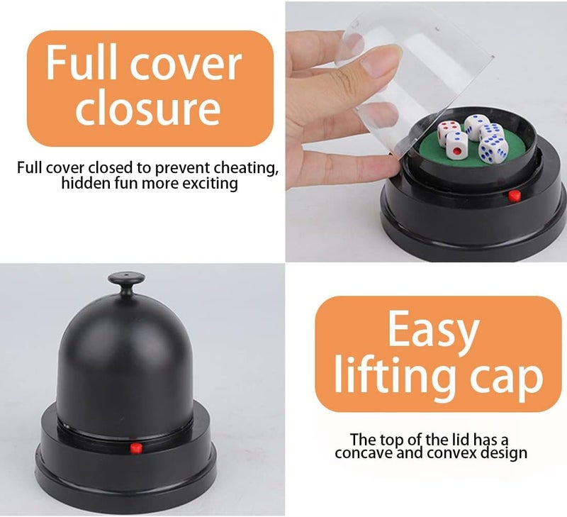 Gikfun Automatic Lucky Dice Roller Cup Set with 5 Dices for Family Friends Party Games EK1883 (Pack of 2) - Image 4