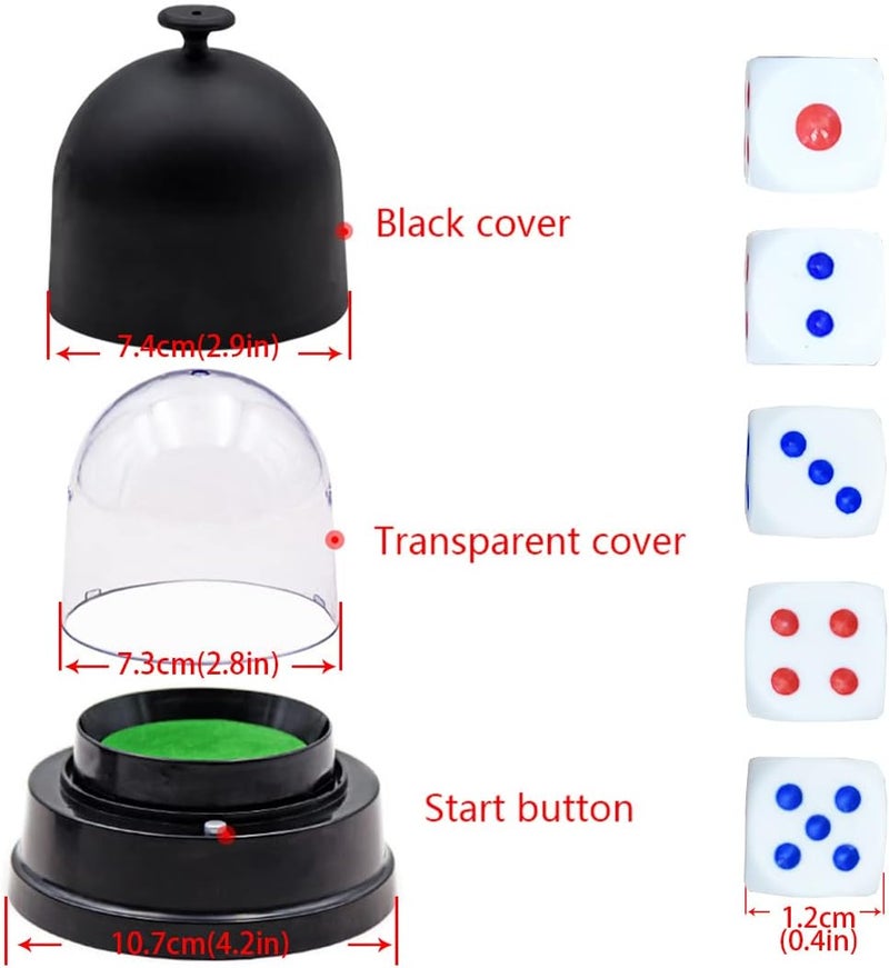 Gikfun Automatic Lucky Dice Roller Cup Set with 5 Dices for Family Friends Party Games EK1883 (Pack of 2) - Image 2