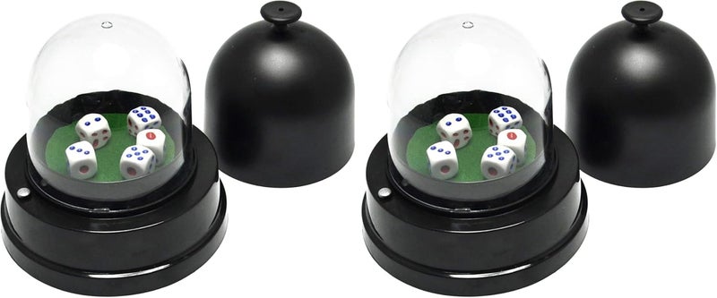 Gikfun Automatic Lucky Dice Roller Cup Set with 5 Dices for Family Friends Party Games EK1883 (Pack of 2) - Image 1