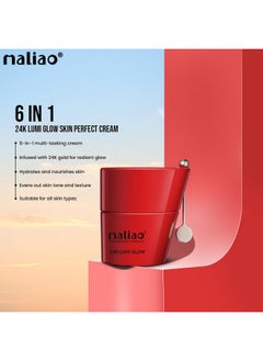maliao 24K Lumi Glow Skin Perfect Cream - Whitening, Spot Lightening, Anti-Wrinkle, Brightening And Deeply Nourishing - 6-In-1 Formula  - Image 4