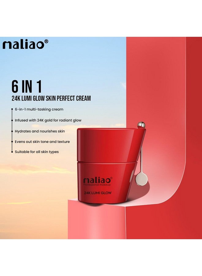 maliao 24K Lumi Glow Skin Perfect Cream - Whitening, Spot Lightening, Anti-Wrinkle, Brightening And Deeply Nourishing - 6-In-1 Formula - Image 4
