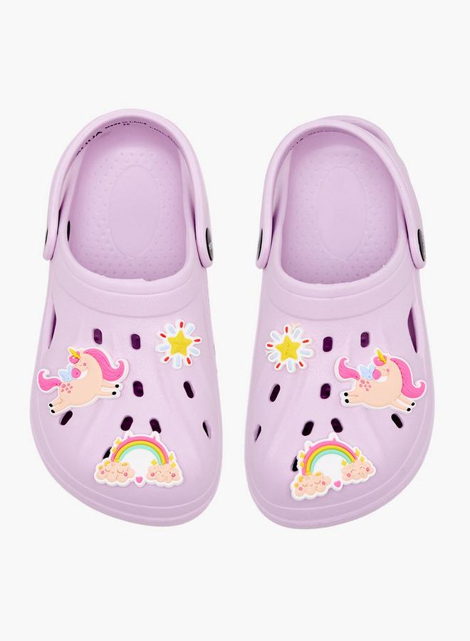 Aqua Girls Unicorn Jibbitz Clogs - Image 3