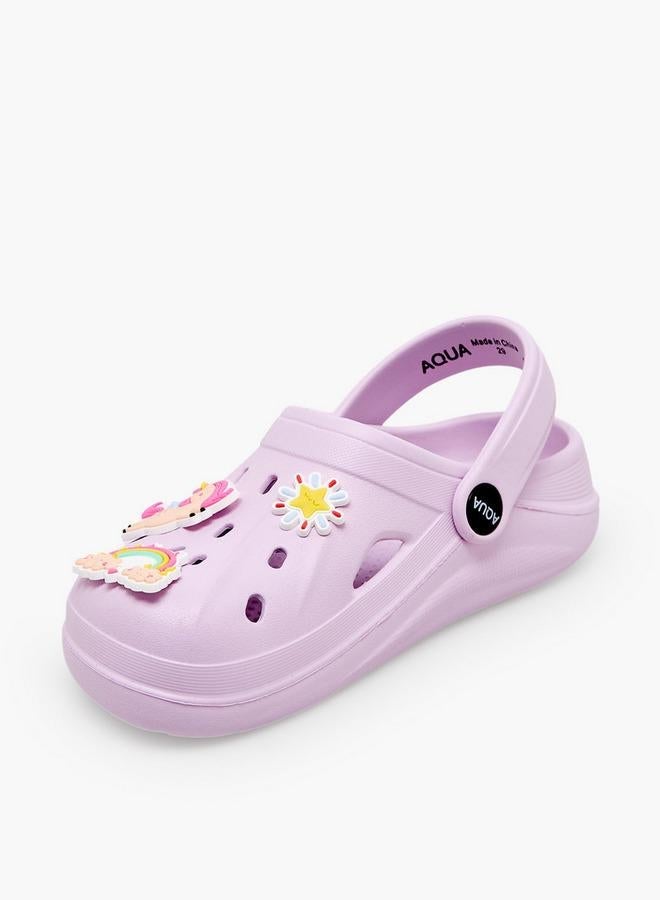 Aqua Girls Unicorn Jibbitz Clogs - Image 4