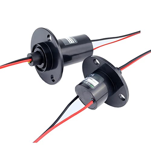 QL-LINRUN Slip Ring Electrical Slip Ring Slip Ring Electrical Connector Slip Ring Connector Motor Slip Ring Rotating Connector 2 Wires 10A Diameter 22mm - Image 1