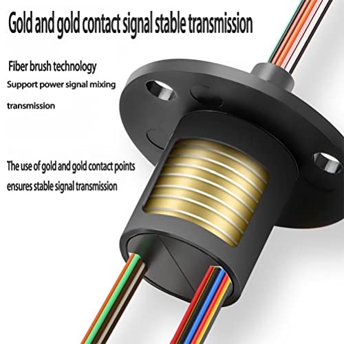 QL-LINRUN Slip Ring Electrical Slip Ring Slip Ring Electrical Connector Slip Ring Connector Motor Slip Ring Rotating Connector 2 Wires 10A Diameter 22mm - Image 4