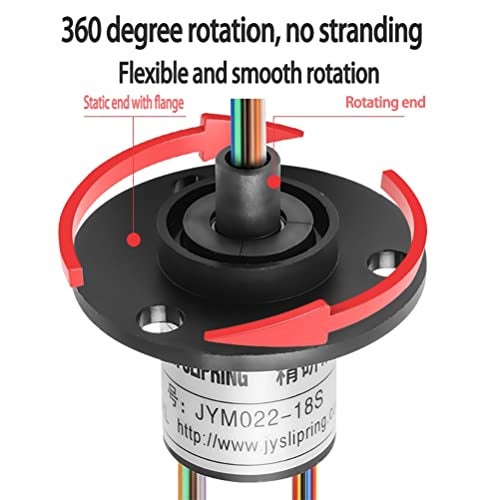 QL-LINRUN Slip Ring Electrical Slip Ring Slip Ring Electrical Connector Slip Ring Connector Motor Slip Ring Rotating Connector 2 Wires 10A Diameter 22mm - Image 5
