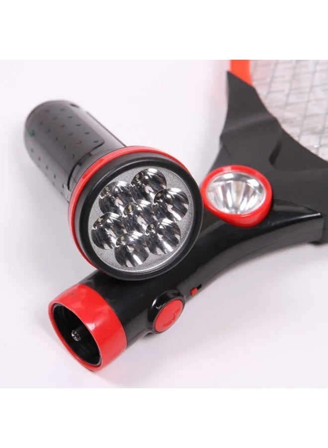 GECKO LTD-308 Rechargeable Electric Mosquito Swatter with Powerful Flashlight - Image 3