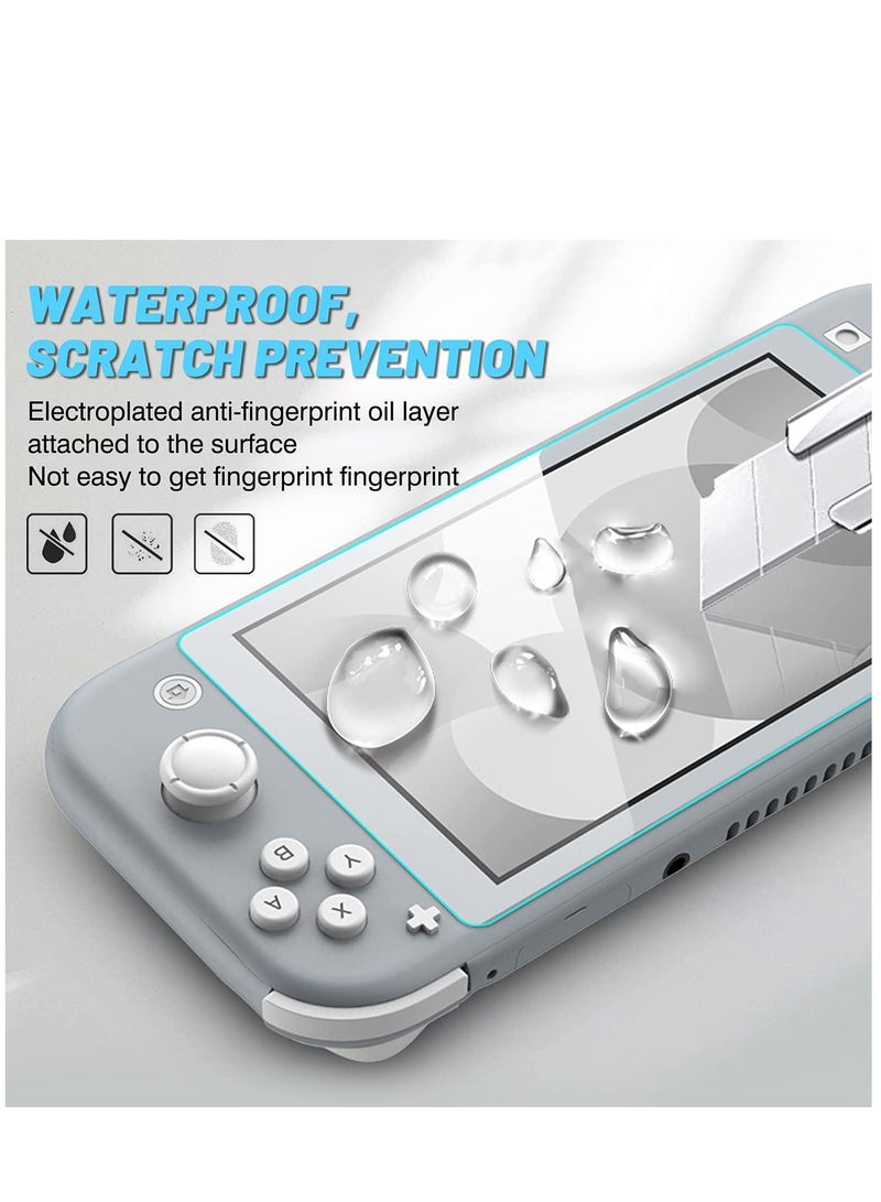 Hand Grip Compatible with Nintendo Switch Lite, Ergonomic Comfort Handheld Protective Case Portable Cover Accessories for Nintendo Switch Lite with 2 Glass Screen Protectors and Thumb Caps - Image 5
