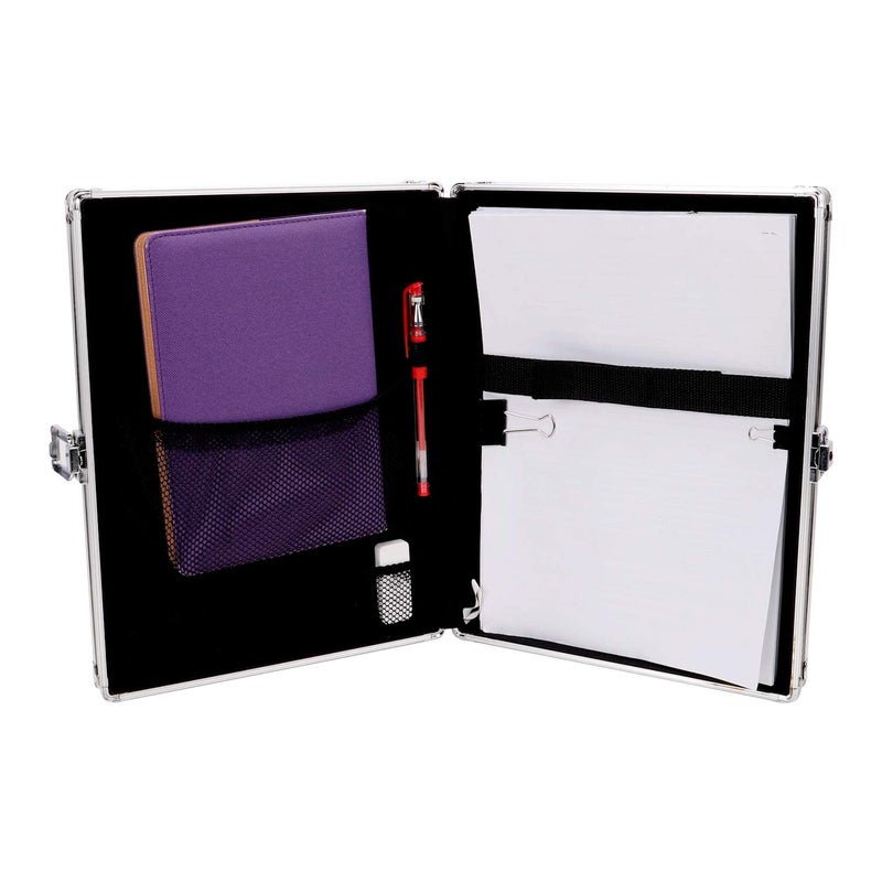 Vaultz Locking Storage Clipboard for Letter Size Sheets, Key Lock, Black (VZ00151) - Image 3