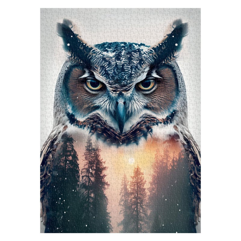 PPuzzling Owl Puzzles for Adults 1000 Pieces Difficult Bird Challenging Jigsaw Puzzles Jungle Animal Nature Puzzles as Bird Decor - Image 3