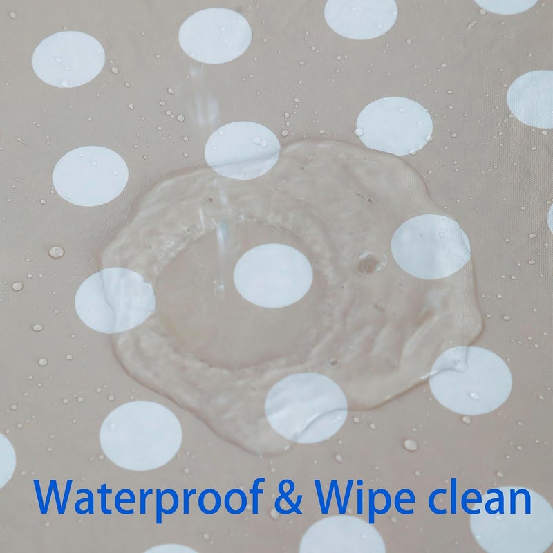 Walrus Round Vinyl Fitted Tablecloth with Flannel Backing Elastic Edge Design Table Cover Waterproof Oil-Proof PVC Table Cloth Stain-Resistant Best For 57"-66" Round - Image 5