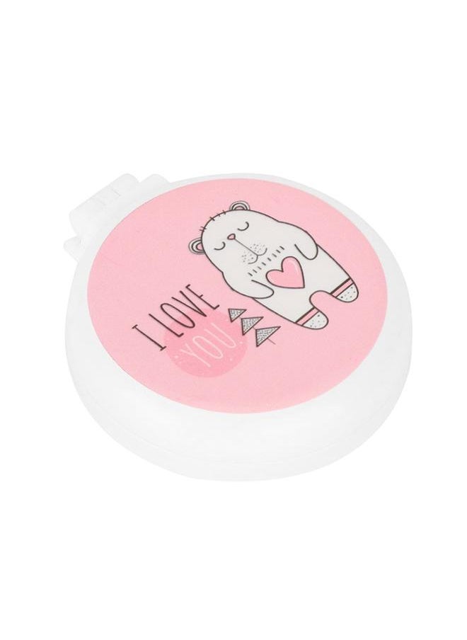 Thoraya Portable Folding Comb Cute Cartoon Pattern Massage Hair Comb with Mirror (D)  - Image 2