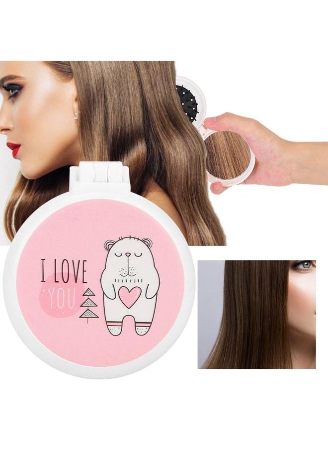 Thoraya Portable Folding Comb Cute Cartoon Pattern Massage Hair Comb with Mirror (D)  - Image 5