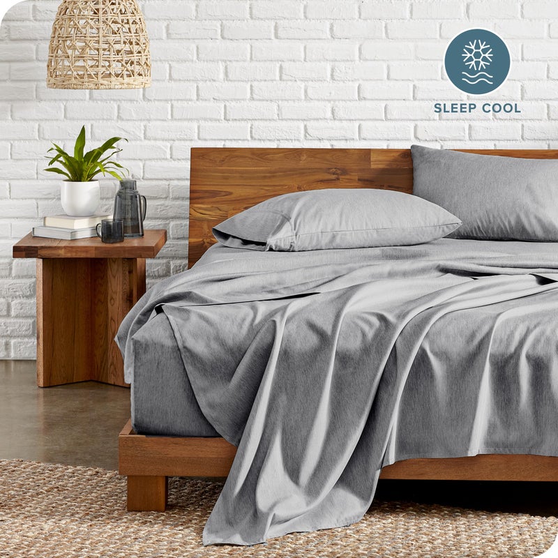 Bare Home Queen Sheet Set - Luxury 1800 Ultra-Soft Microfiber Double Brushed - Deep Pockets - Easy Fit - 4 Piece Set - Bedding Sheets & Pillowcases (Queen, Heathered Charcoal) - Image 2