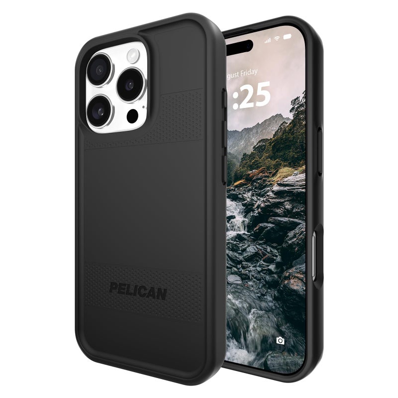 Pelican Protector iPhone 16 Pro Case [Compatible with MagSafe] Rugged Magnetic Phone Case with 16ft Military-Grade Drop Protection - Heavy Duty Phone Cover for iPhone 16 Pro - Black - Image 1