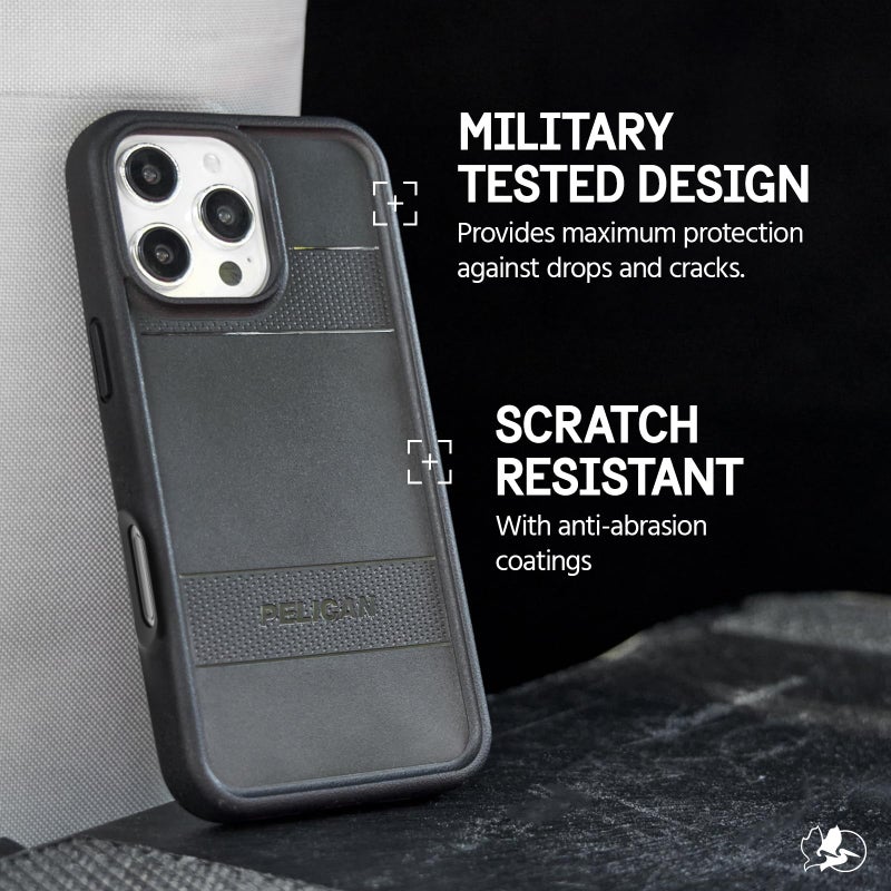 Pelican Protector iPhone 16 Pro Case [Compatible with MagSafe] Rugged Magnetic Phone Case with 16ft Military-Grade Drop Protection - Heavy Duty Phone Cover for iPhone 16 Pro - Black - Image 5