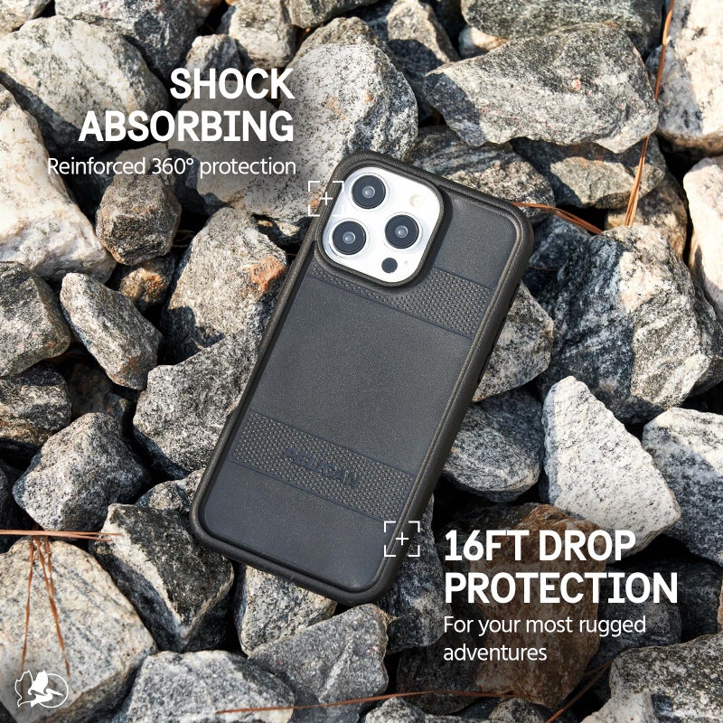 Pelican Protector iPhone 16 Pro Case [Compatible with MagSafe] Rugged Magnetic Phone Case with 16ft Military-Grade Drop Protection - Heavy Duty Phone Cover for iPhone 16 Pro - Black - Image 3