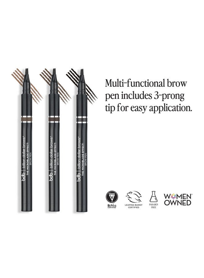 Billion Dollar Brows The Microblade Effect: Brow Pen, Create Natural Eyebrows, Fill in Brows, Taupe - Image 3