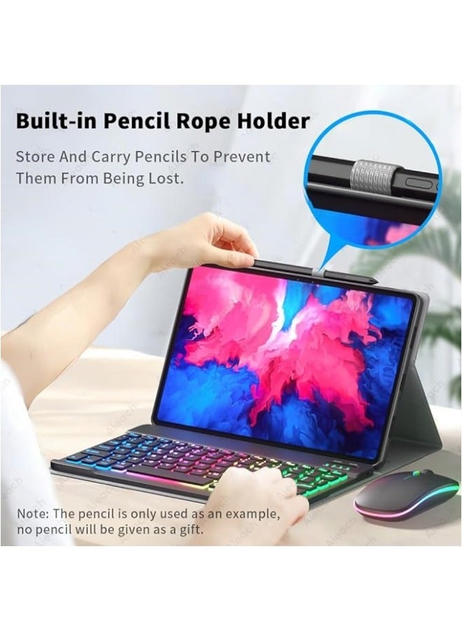 عام غطاء لوحة مفاتيح مضيء متوافق مع Honor Pad X9 11.5 بوصة 2023 لوحة مفاتيح بلوتوث مع غطاء الماوس. - Image 2