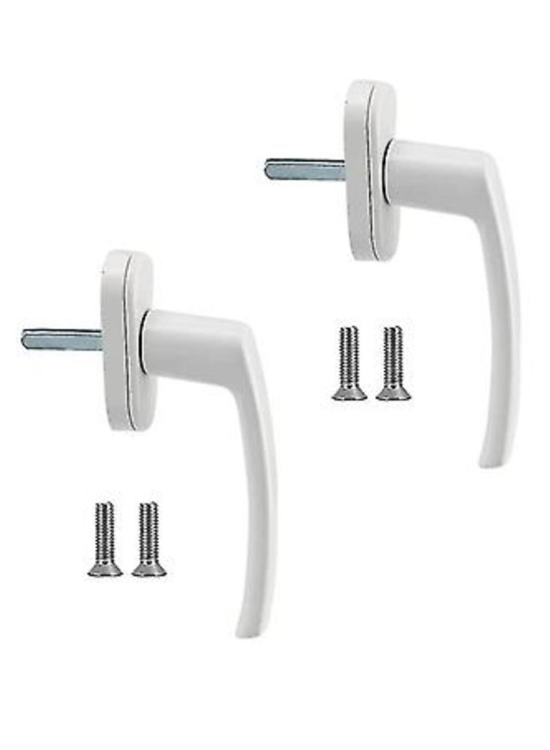 White Door Handles 2 Piece Aluminum Alloy Door Handle Solid Aluminum Handle White Aluminum Door Handle Fits Common Doors And Balcony Doors - Image 5