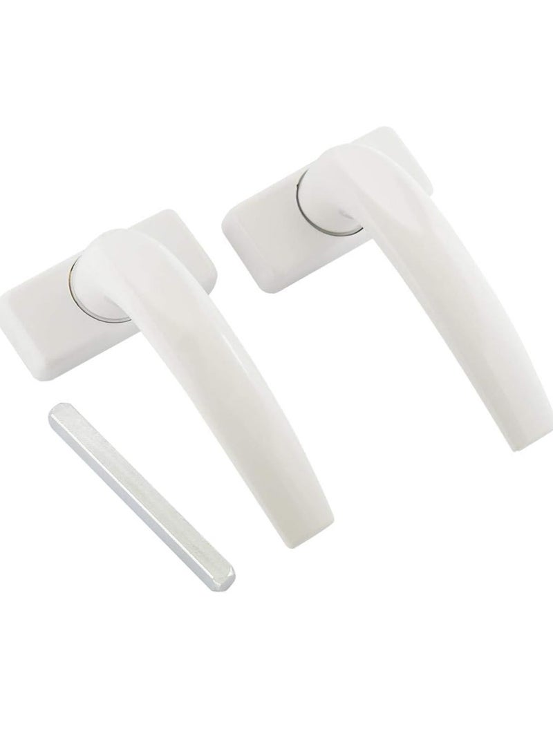 White Door Handles 2 Piece Aluminum Alloy Door Handle Solid Aluminum Handle White Aluminum Door Handle Fits Common Doors And Balcony Doors - Image 1