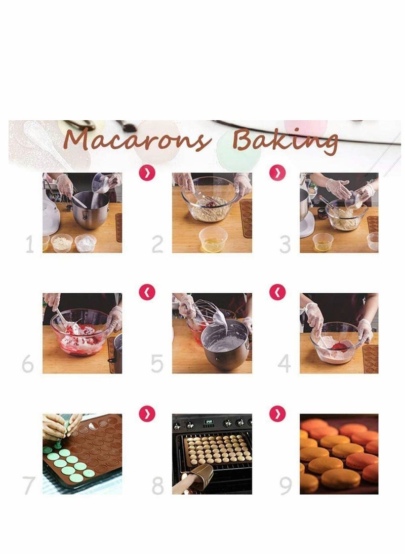 Y&D Making Set 48 -Capacity Nonstick Macaron Silicone Baking Mats Cakes Mould Muffin Capacity Macarons Moulds Mat for Macaron, Cupcake, Dessert,  - Image 4