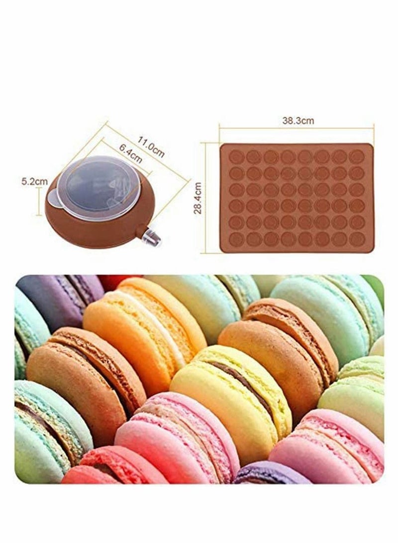 Y&D Making Set 48 -Capacity Nonstick Macaron Silicone Baking Mats Cakes Mould Muffin Capacity Macarons Moulds Mat for Macaron, Cupcake, Dessert,  - Image 5