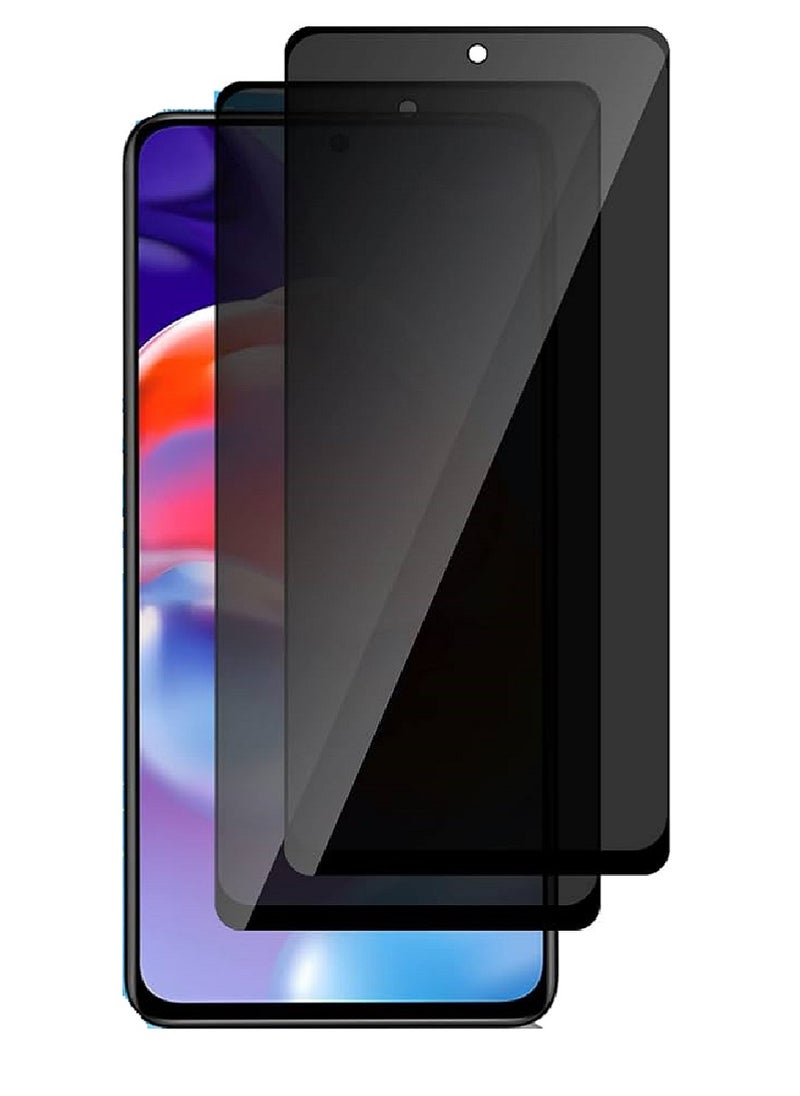 Super 2 Pieces Tempered Glass Screen Protector Anti-Spy Privacy Designed For Xiaomi Redmi Note 11 Pro Plus Full Screen Coverage And Bubble Free - Image 1