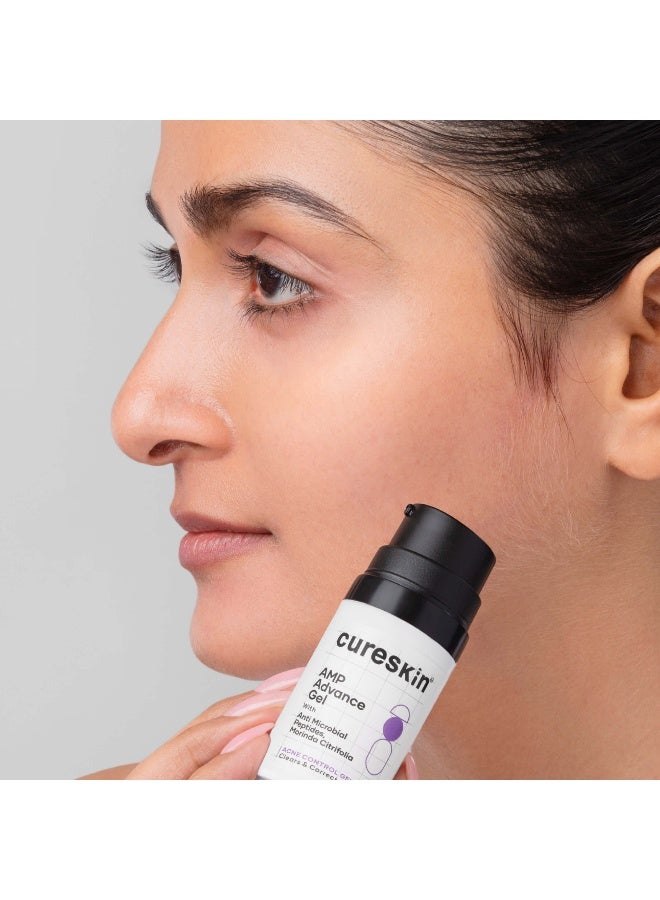 Cureskin Acne Control Gel with Azelaic Acid, Mandelic Acid & Probiotics | Reduces Pimples, Blemishes & Excess Oil | For Oily & Acne-Prone Skin | 10 g - Image 3