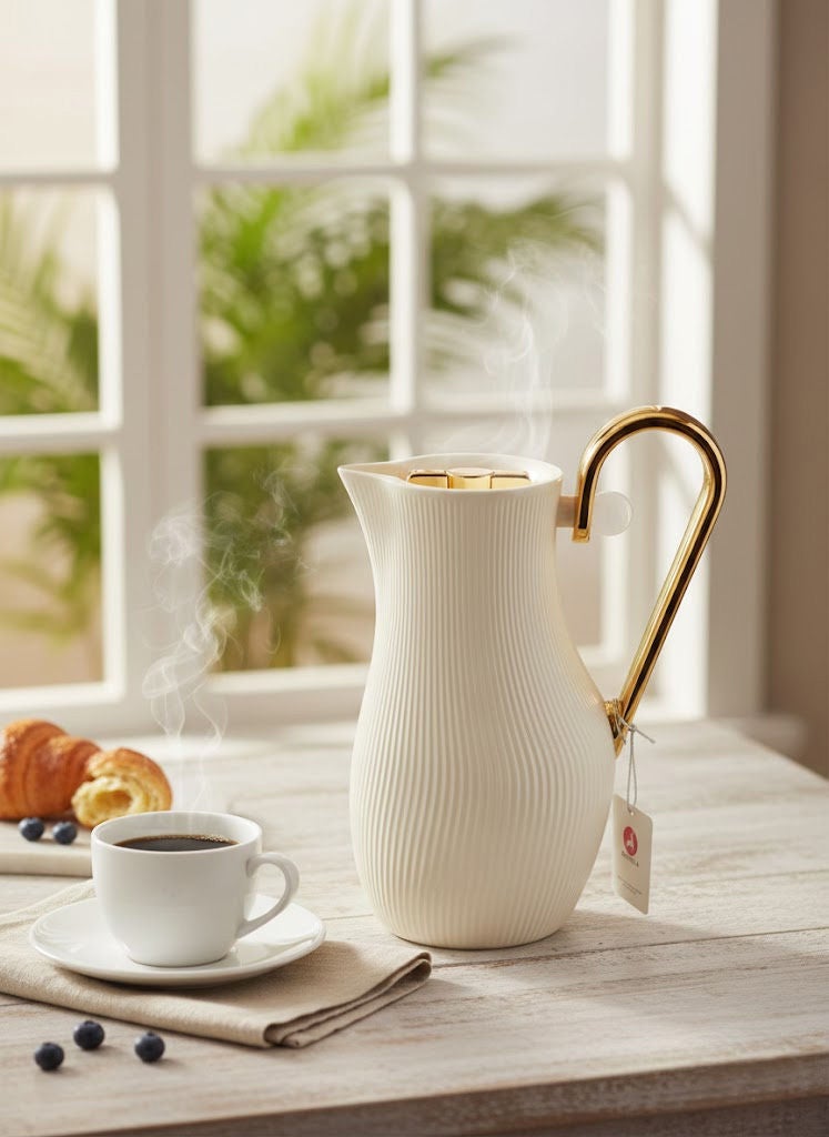 GAZELLA Tea/Coffee Flask 1 Liter Beige/Gold