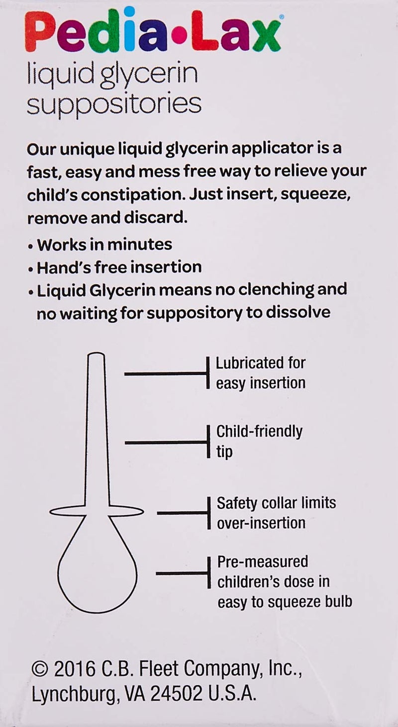 Fleet Children's Pedia-Lax Liquid Glycerin Suppositories -- 6 Suppositories - Image 5