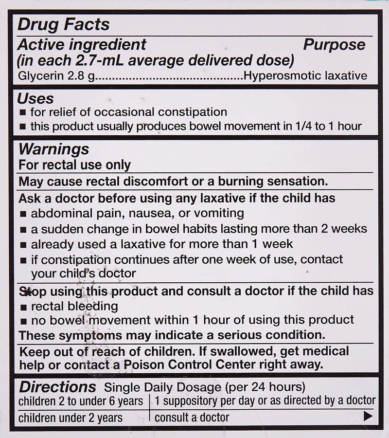 Fleet Children's Pedia-Lax Liquid Glycerin Suppositories -- 6 Suppositories - Image 3