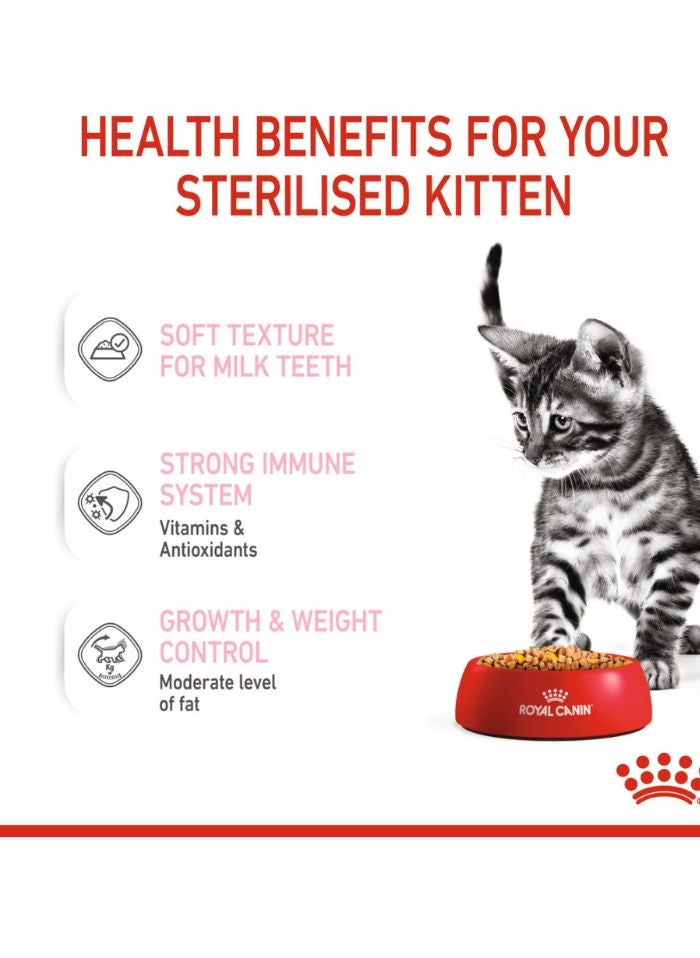 ROYAL CANIN Feline Health Nutrition Kitten Sterilised Jelly (WET FOOD - Pouches) 12 x 85g - Image 3